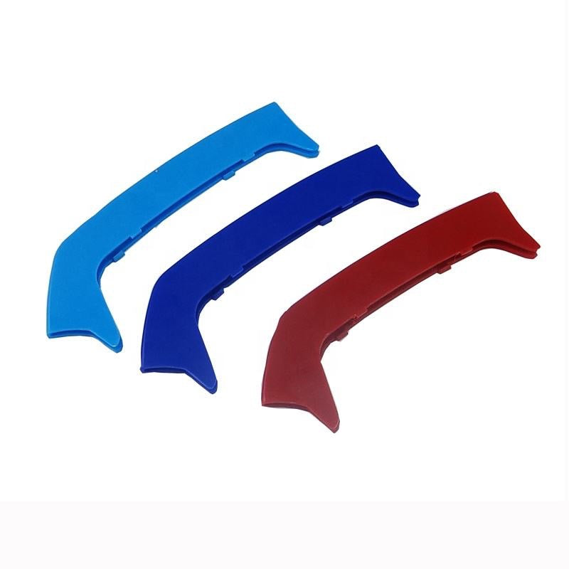 3pcs 8 Bar Front Trim Kidney Grill Cover Clip Strip Stripe For BMW 1 Series F20/F21 2012 - 2014