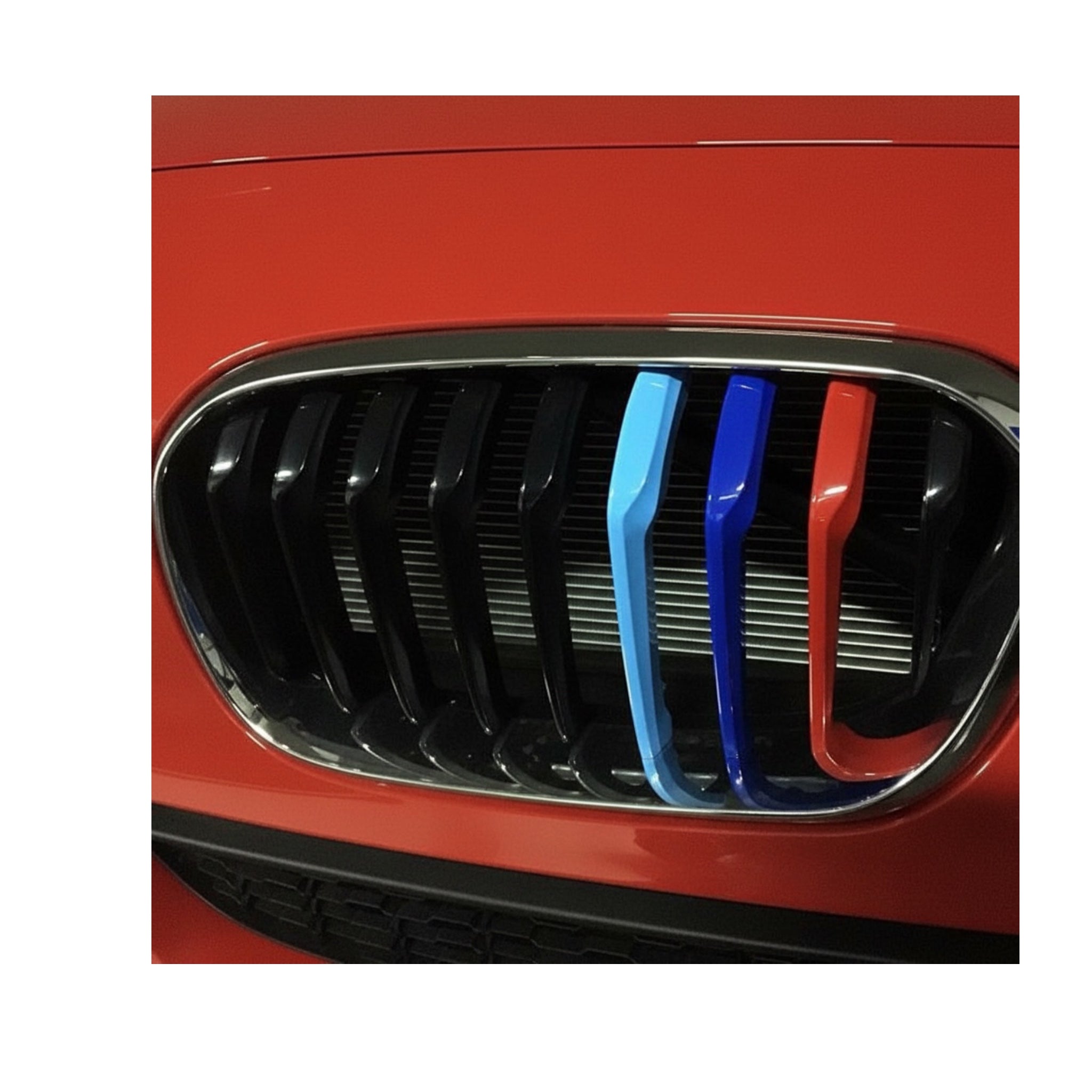 3pcs 9 Bar Front Trim Kidney Grille Cover Clip Strip Stripe For BMW 1 Series F20/F21 LCI  2015 - 2019