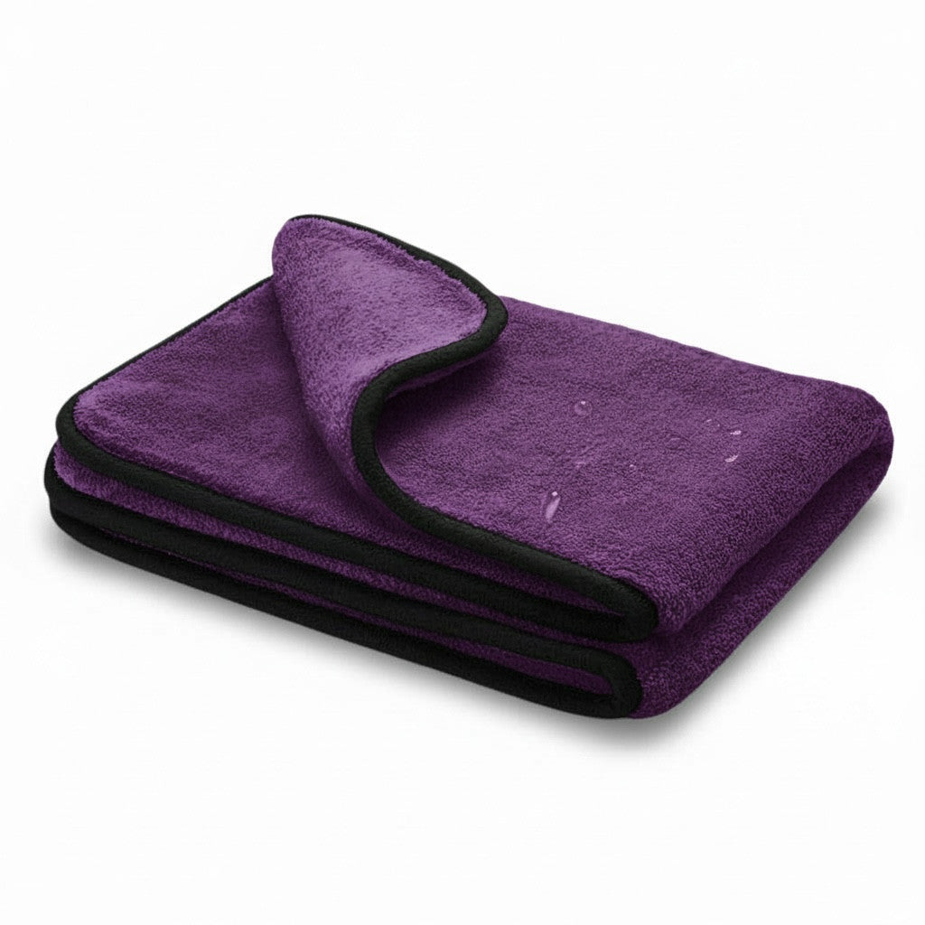 VIOLET PRO MICROFIBRE CAR DRYING TOWEL 80X50CM 1600GSM CAR TRUCK VAN CARAVAN