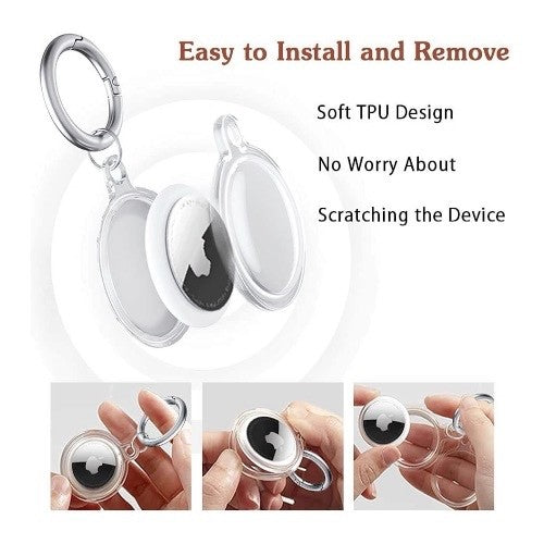 AirTag Keyring Case AirTag Holder for Apple AirTag Waterproof Protective Single
