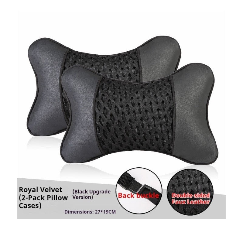 2x Premium Car Seat Head Neck Rest Support Cushion Pad Headrest Bone Pillow UK