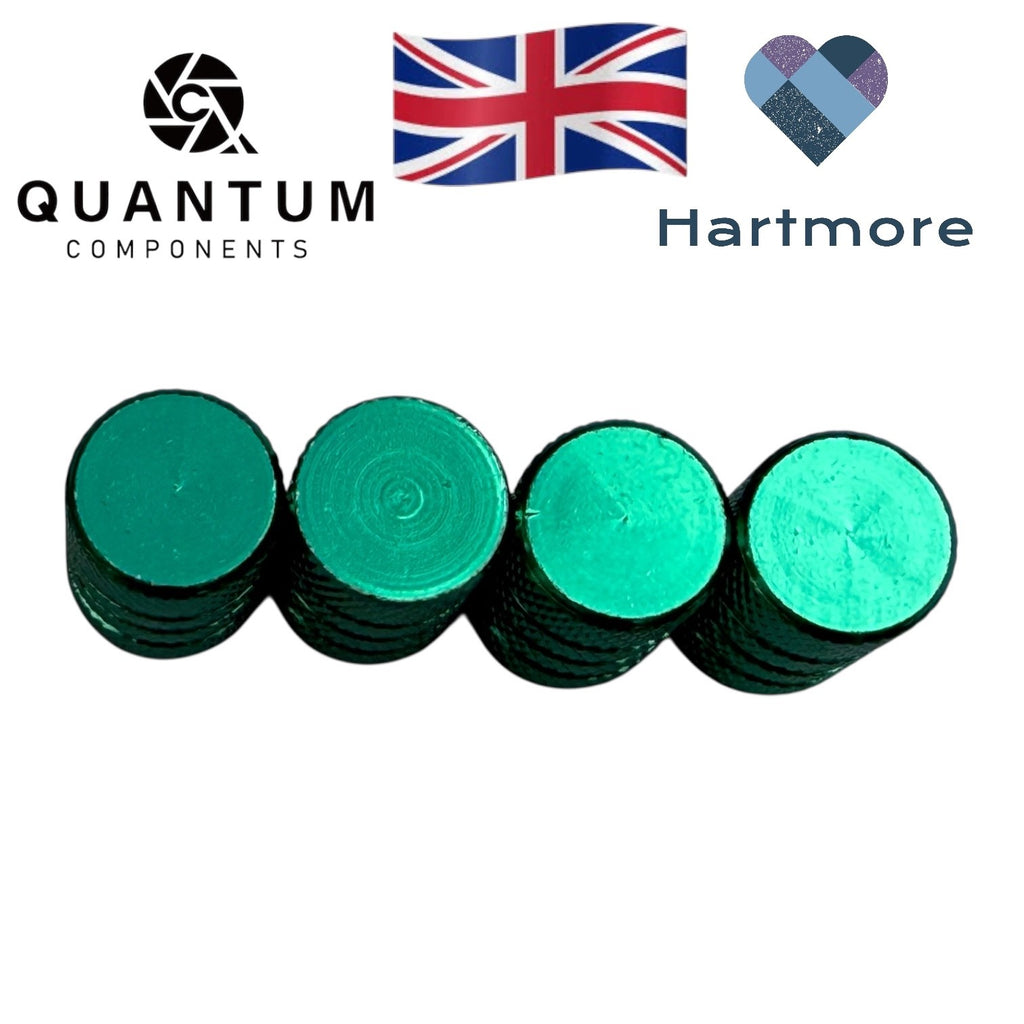 Alloy Tyre Valve Dust Caps (x4) - Universal Fit For All Cars, Bikes, Motorbikes