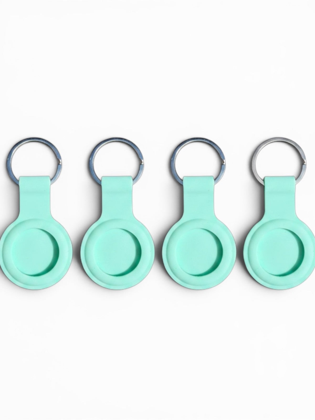 AirTag Case For Apple Air Tag Cover Holder Silicon Car Key Ring KeyChain-4 Pack