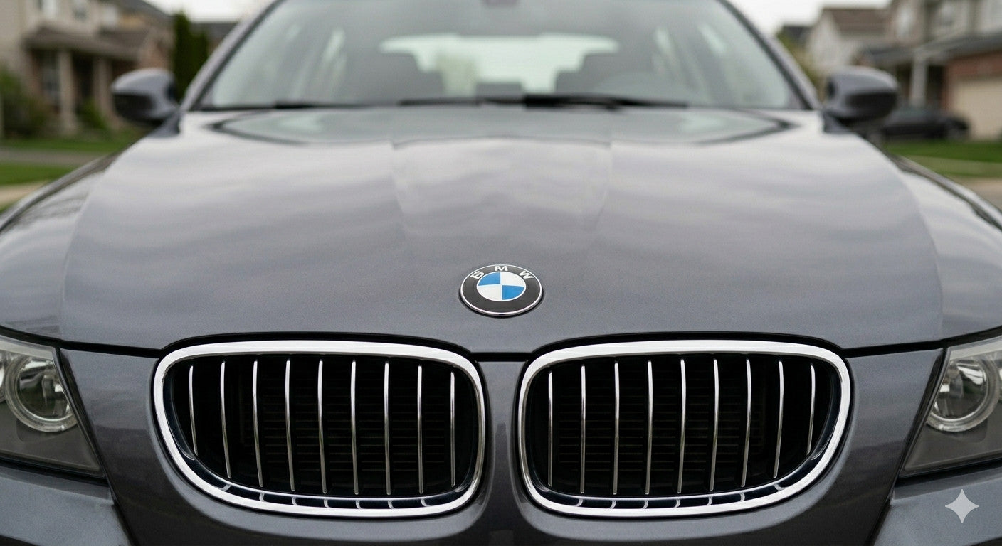 1x BMW 82mm Bonnet/Boot Lid ROUND EMBLEM BADGE 2 PIN E30 E36 E46 E90 E39 E60