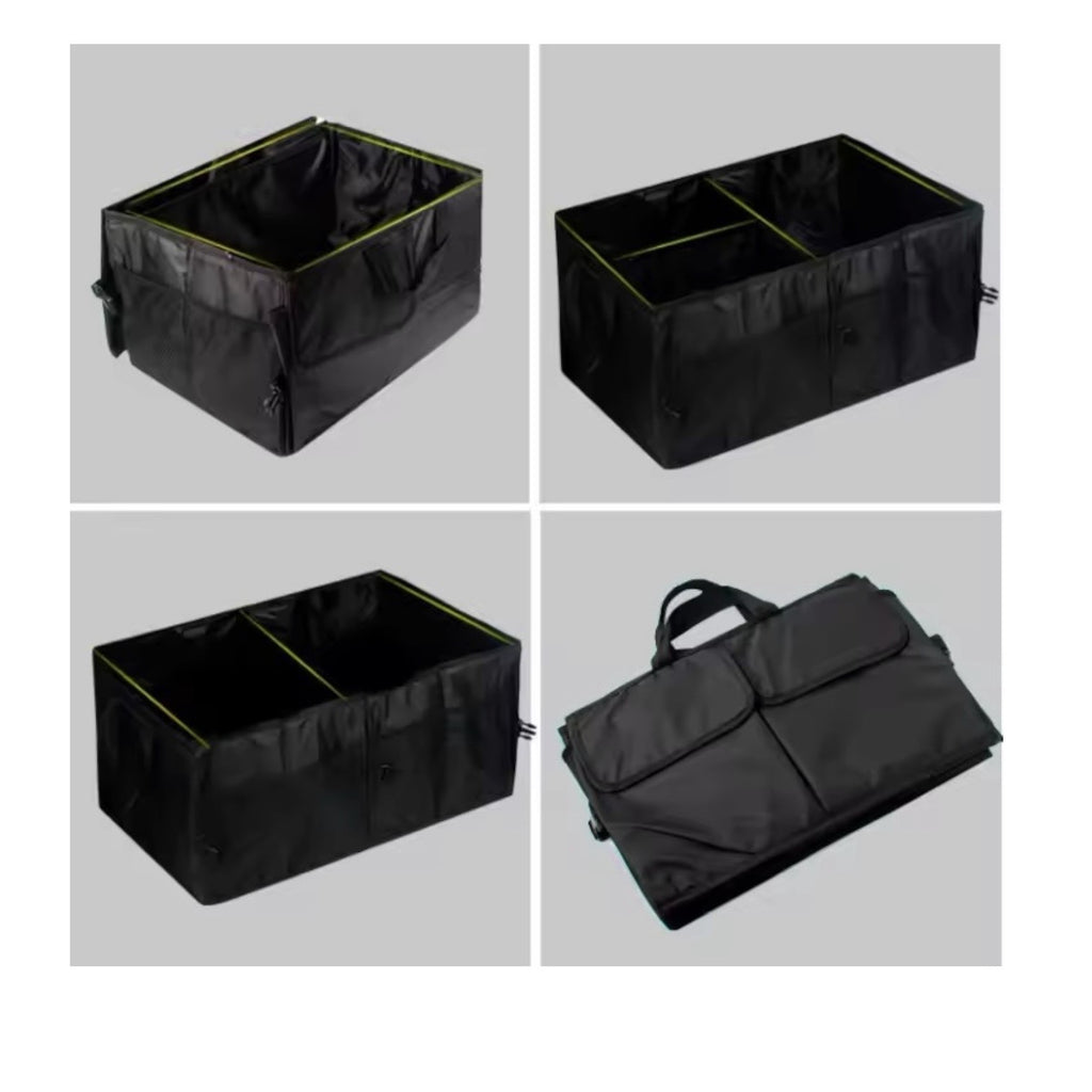 BLACK HEAVY DUTY COLLAPSIBLE CAR BOOT FOLDABLE ORGANISER TIDY STORAGE BOX