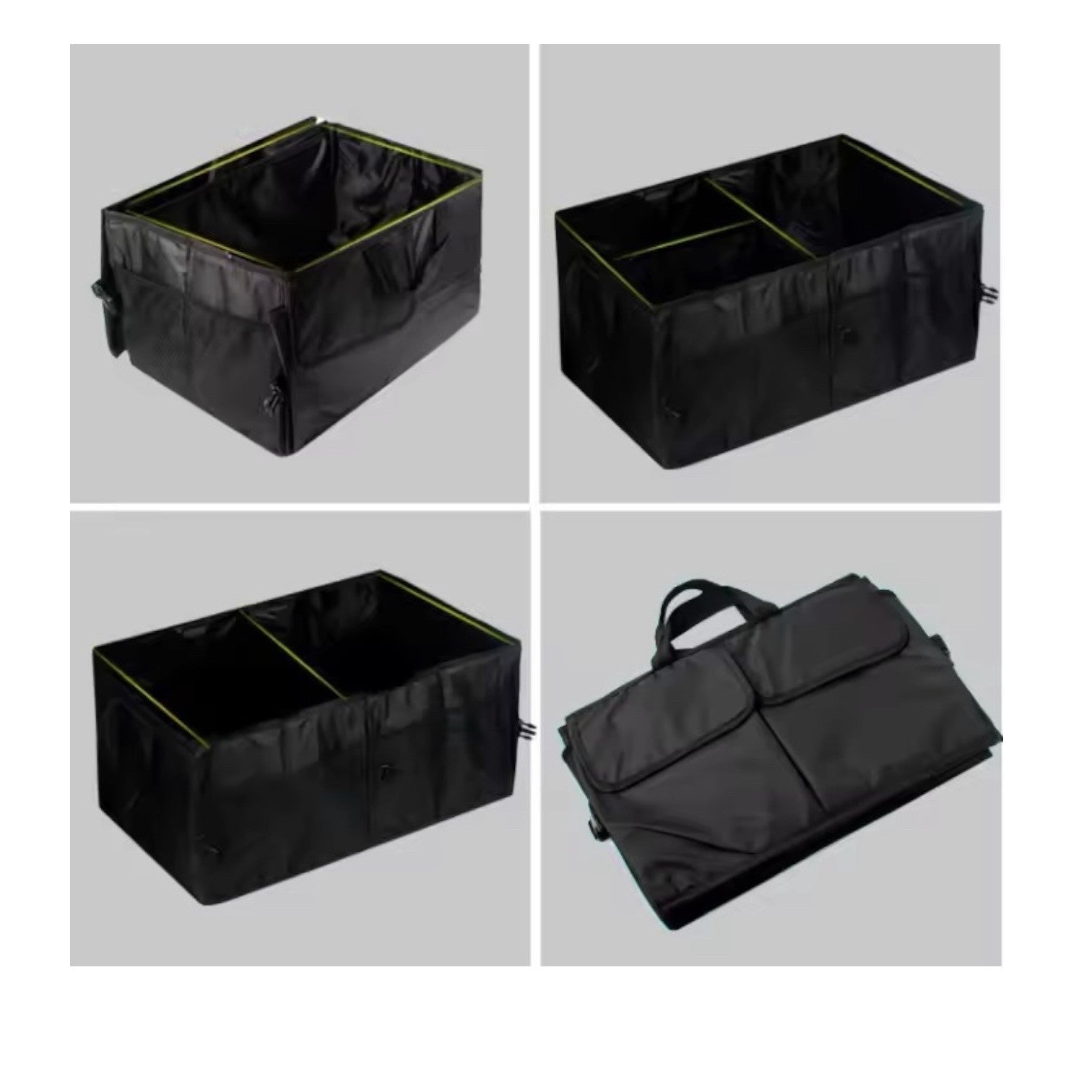 BLACK HEAVY DUTY COLLAPSIBLE CAR BOOT FOLDABLE ORGANISER TIDY STORAGE BOX