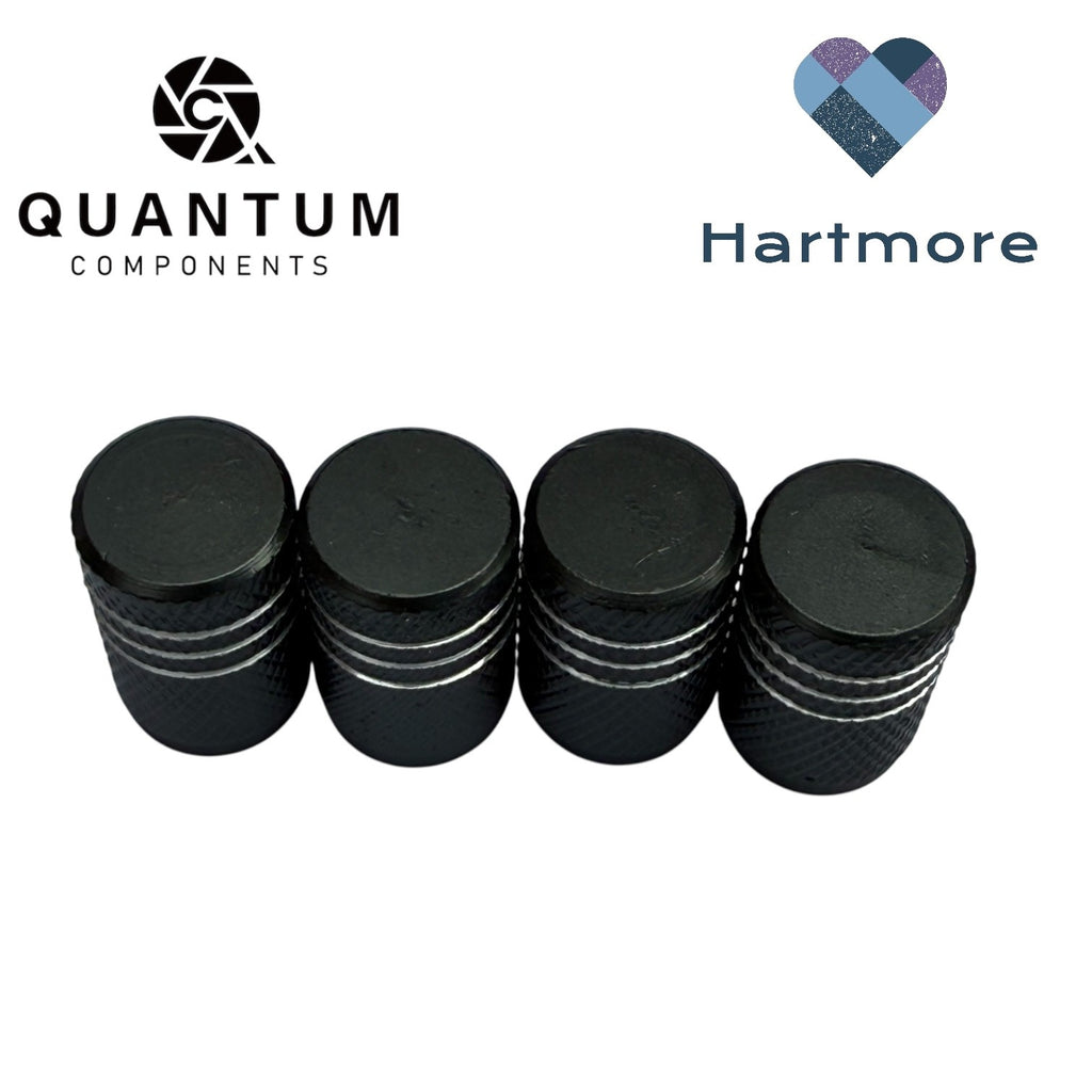 Alloy Tyre Valve Dust Caps (x4) - Universal Fit For All Cars, Bikes, Motorbikes