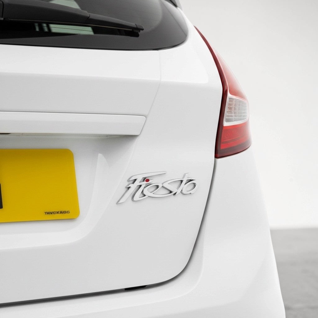 Ford Fiesta Rear Boot Badge Emblem Logo Letters MK7 MK7.5 Chrome Silver Metal