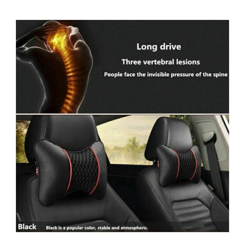 2x Premium Car Seat Head Neck Rest Support Cushion Pad Headrest Bone Pillow UK