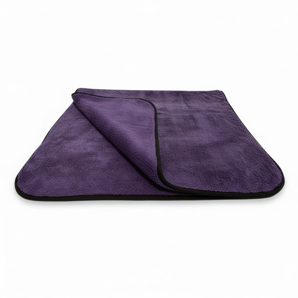 VIOLET PRO MICROFIBRE CAR DRYING TOWEL 80X50CM 1600GSM CAR TRUCK VAN CARAVAN