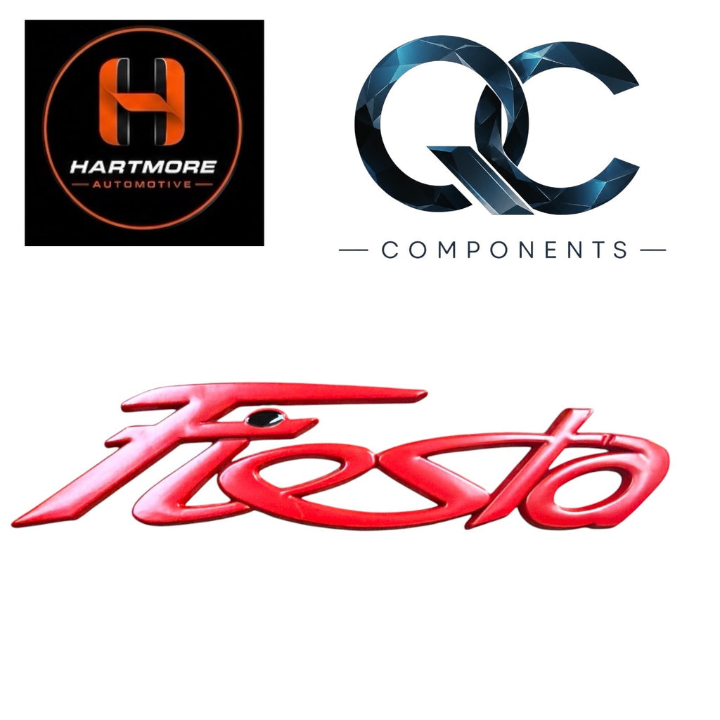 Ford Fiesta Rear Boot Badge Emblem Logo Letters MK7 MK7.5 Red Metal