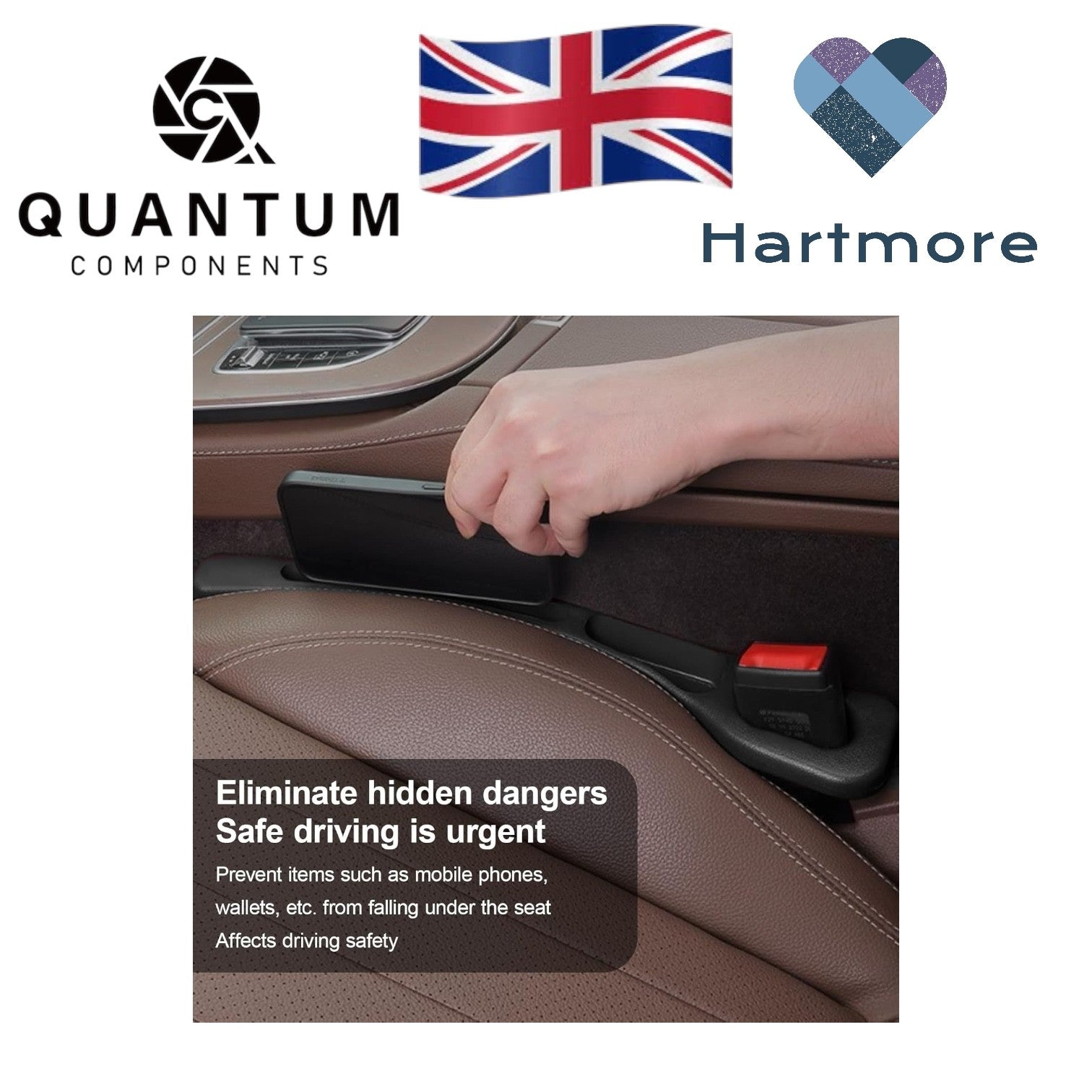 2x Car Seat Gap Filler Side Seam Plug Strip Leak-proof Filling Strip Interior UK