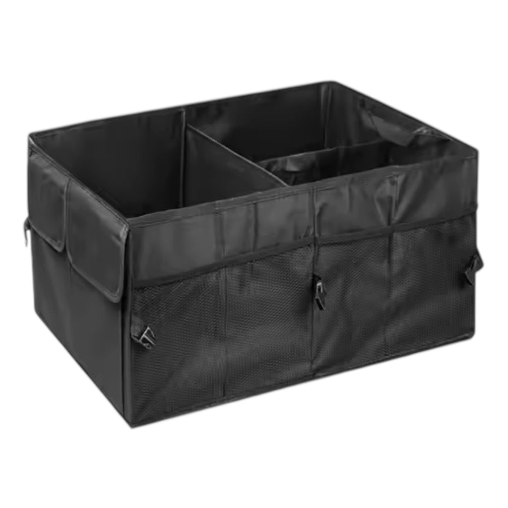 BLACK HEAVY DUTY COLLAPSIBLE CAR BOOT FOLDABLE ORGANISER TIDY STORAGE BOX