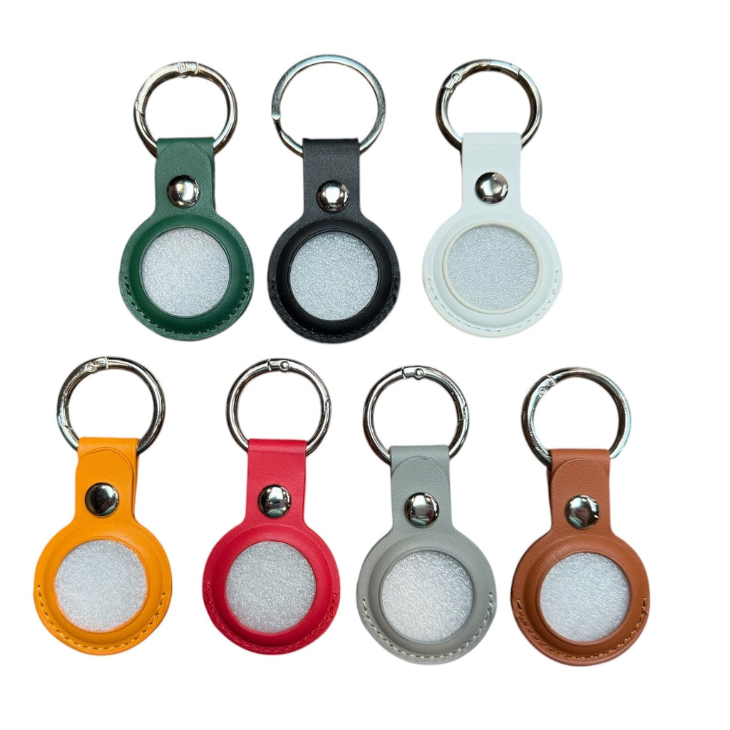 AirTag Case For Air Tag Cover Tracker PU LEATHER Car Key Chain Ring Holder