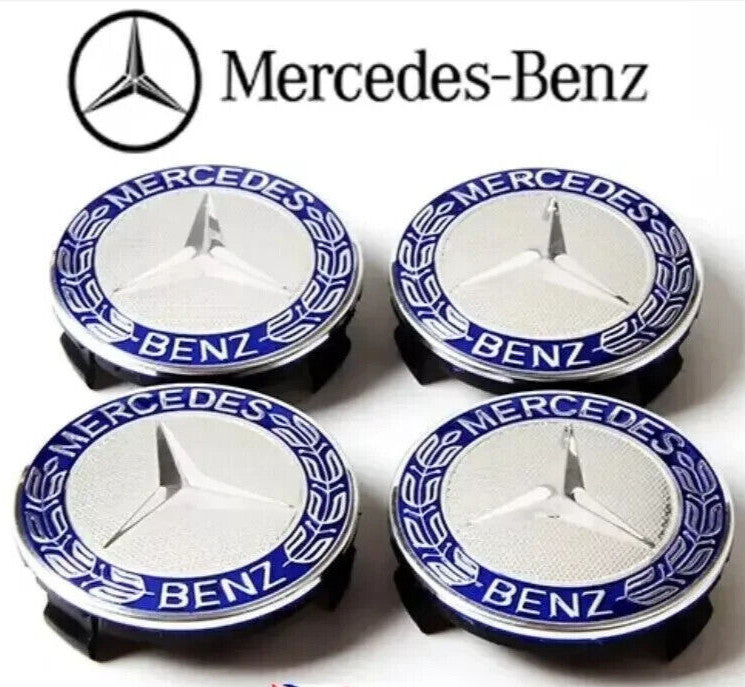 4x Mercedes Alloy Wheel Centre Hub Caps 75mm A B C E S M Class ML CLA