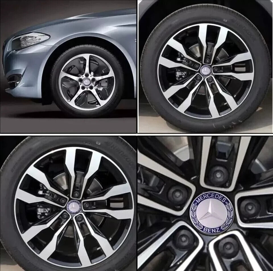 4x Mercedes Alloy Wheel Centre Hub Caps 75mm A B C E S M Class ML CLA