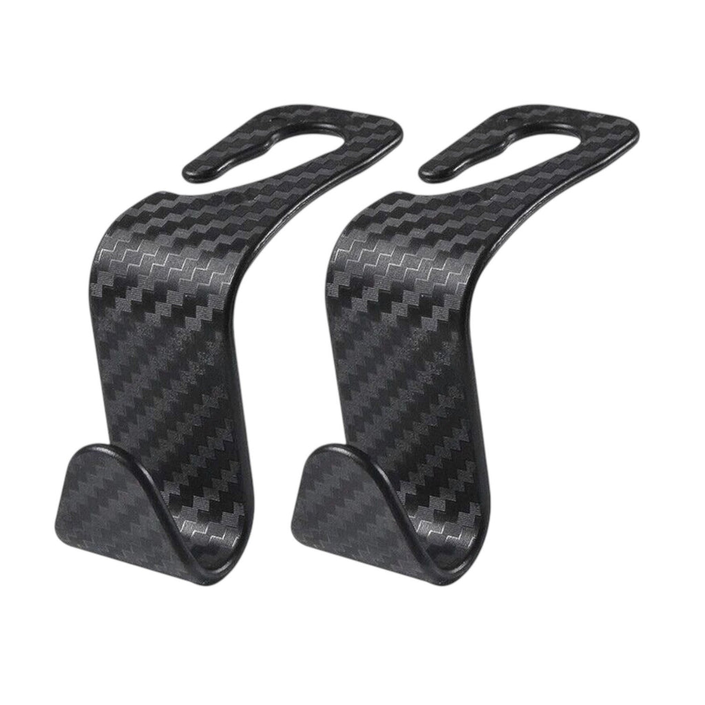 4PCS Carbon Fibre Auto Back Seat Headrest Hook Storage Hanger Car Accessories