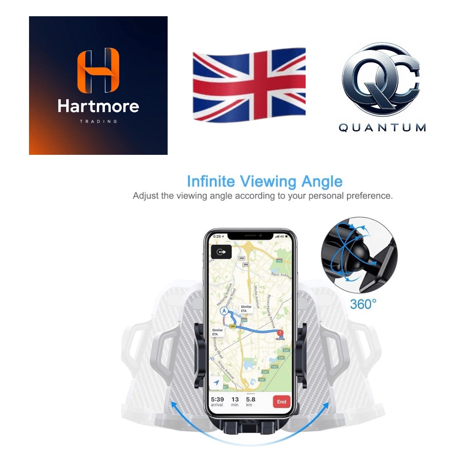 360°Car Phone Holder Universal Mount Mobile Windscreen Dashboard