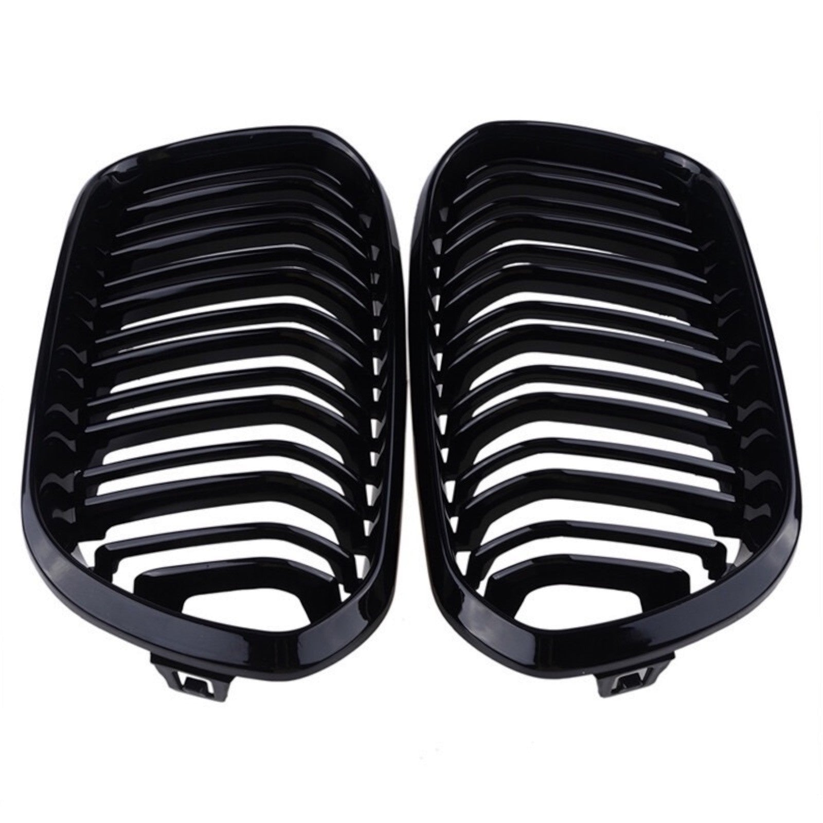 BMW 1 Series F20 F21 LCI Gloss Black Front Kidney Grilles | 2015-2019 | Hartmore Automotive
