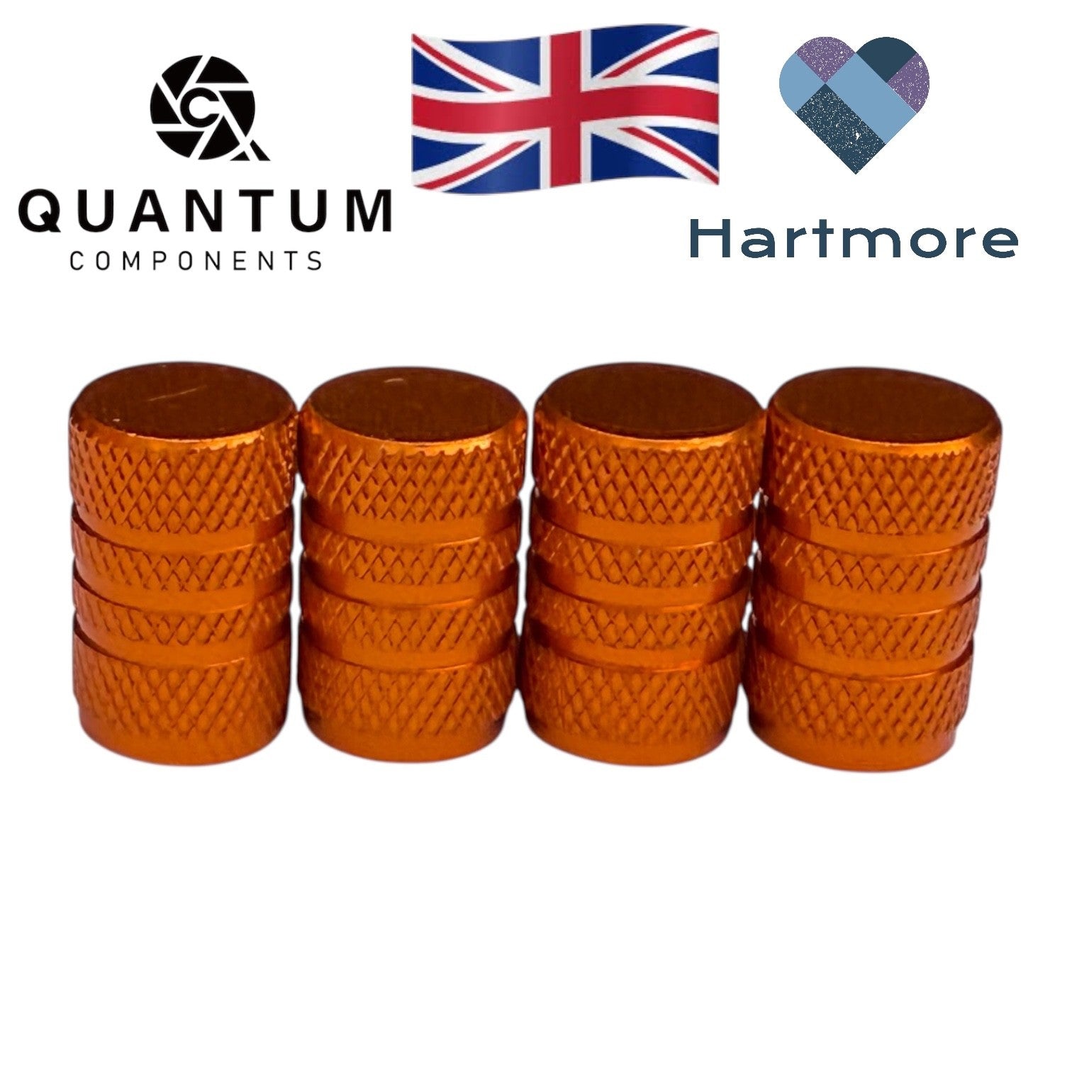Alloy Tyre Valve Dust Caps (x4) - Universal Fit For All Cars, Bikes, Motorbikes
