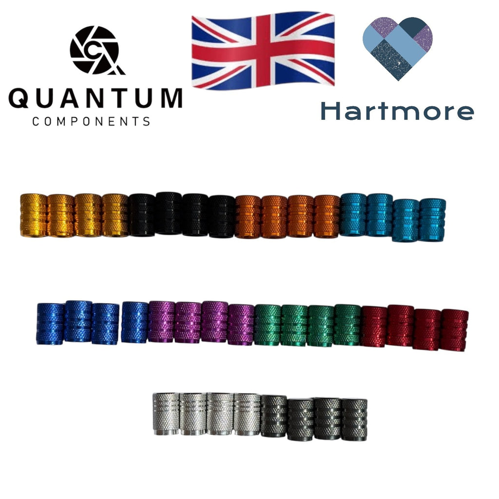 Alloy Tyre Valve Dust Caps (x4) - Universal Fit For All Cars, Bikes, Motorbikes