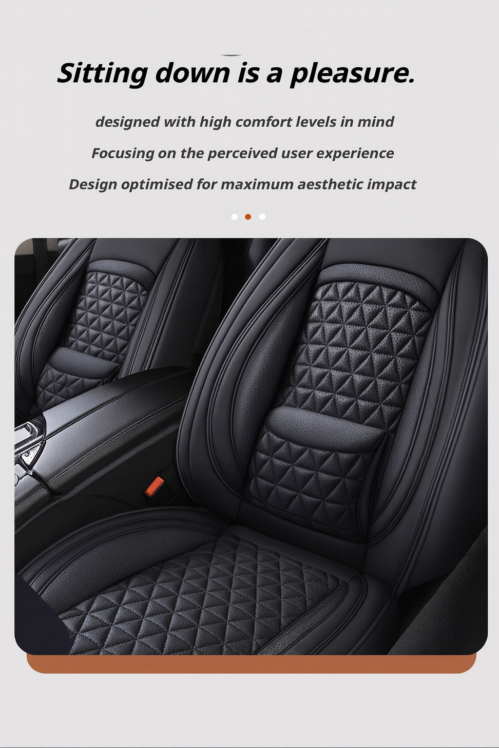 Car Seat Covers Breathable Nappa Leather Non-Slip Universal Premium  Auto