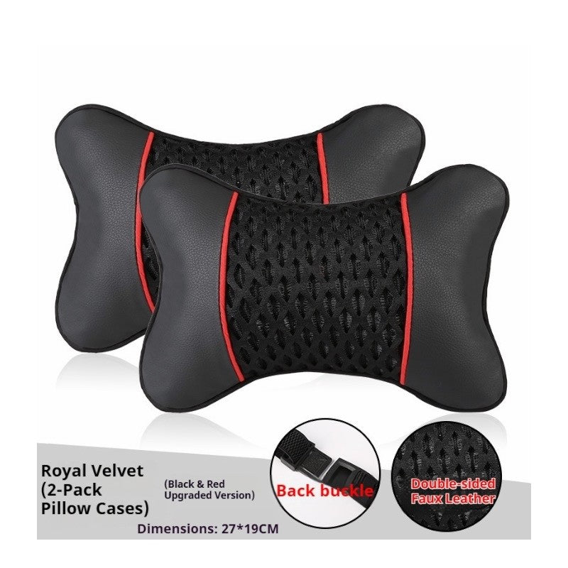 2x Premium Car Seat Head Neck Rest Support Cushion Pad Headrest Bone Pillow UK