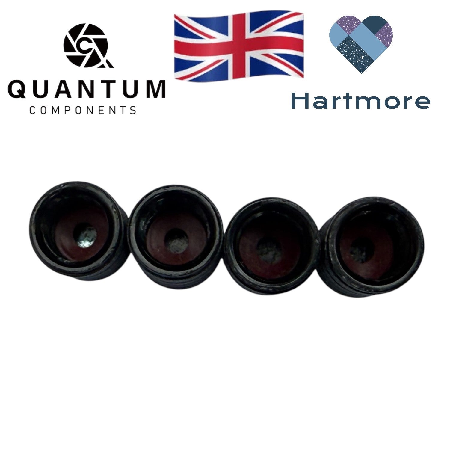 Alloy Tyre Valve Dust Caps (x4) - Universal Fit For All Cars, Bikes, Motorbikes