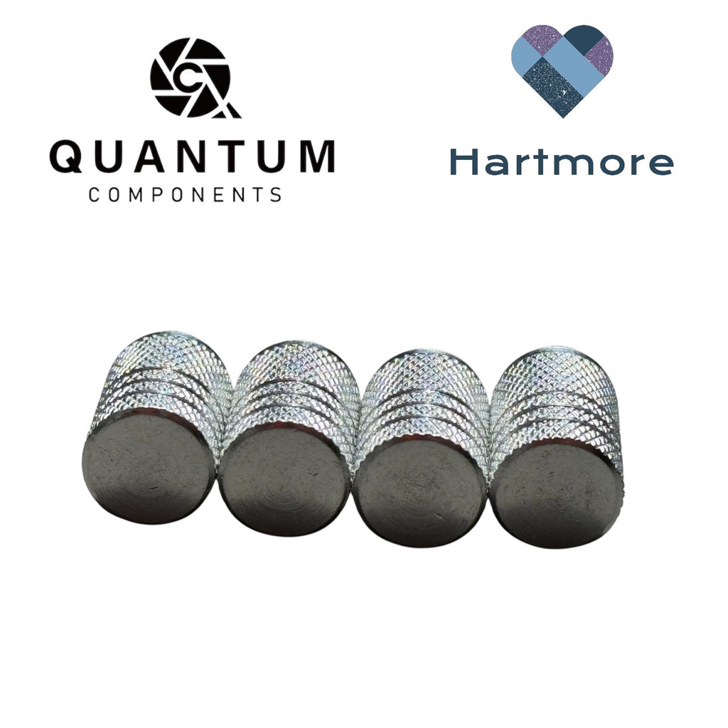 Alloy Tyre Valve Dust Caps (x4) - Universal Fit For All Cars, Bikes, Motorbikes
