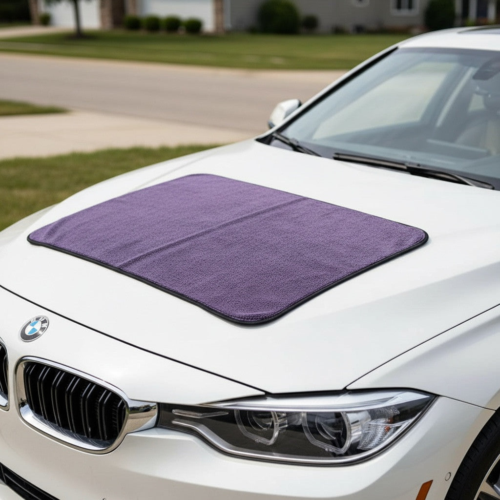 VIOLET PRO MICROFIBRE CAR DRYING TOWEL 80X50CM 1600GSM CAR TRUCK VAN CARAVAN