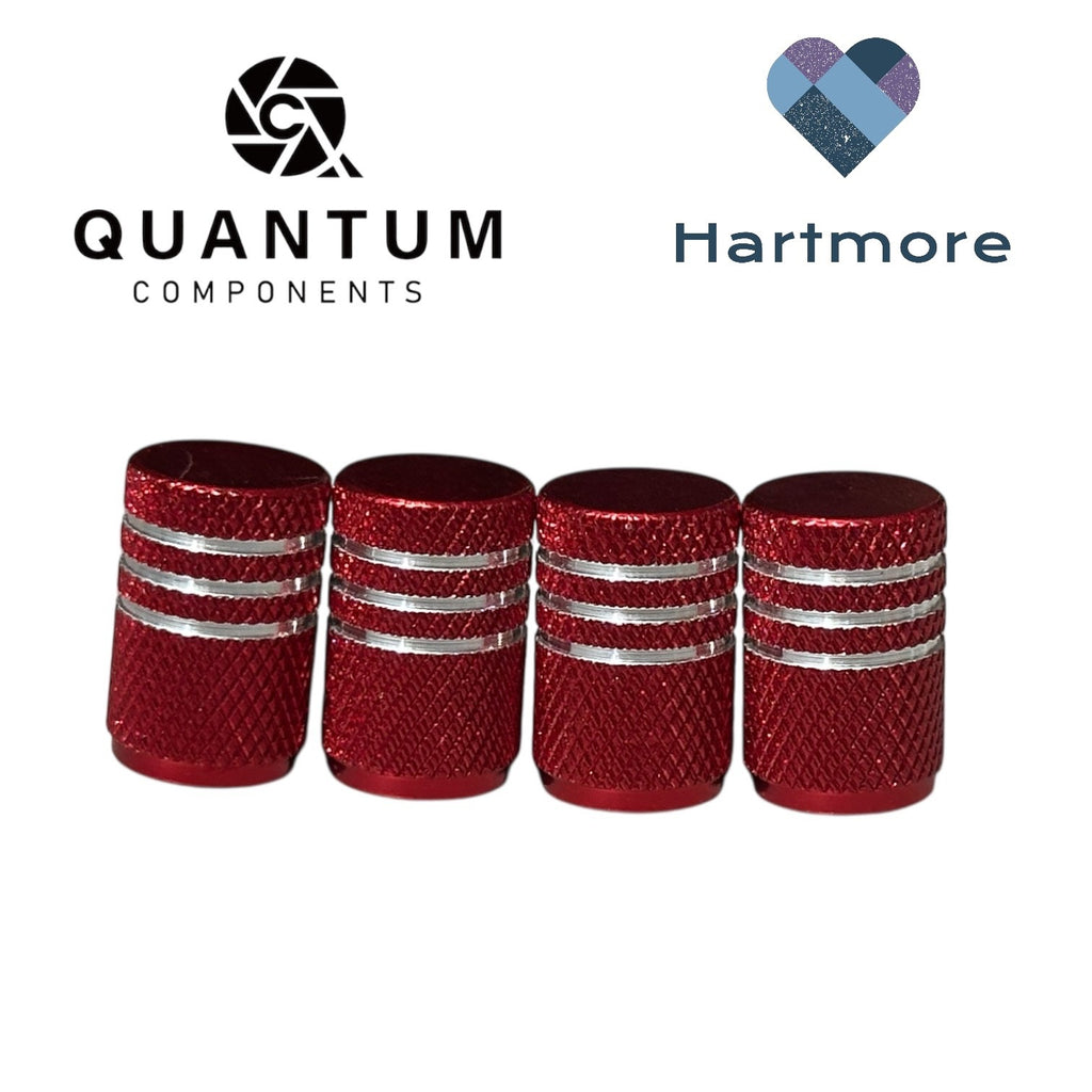 Alloy Tyre Valve Dust Caps (x4) - Universal Fit For All Cars, Bikes, Motorbikes