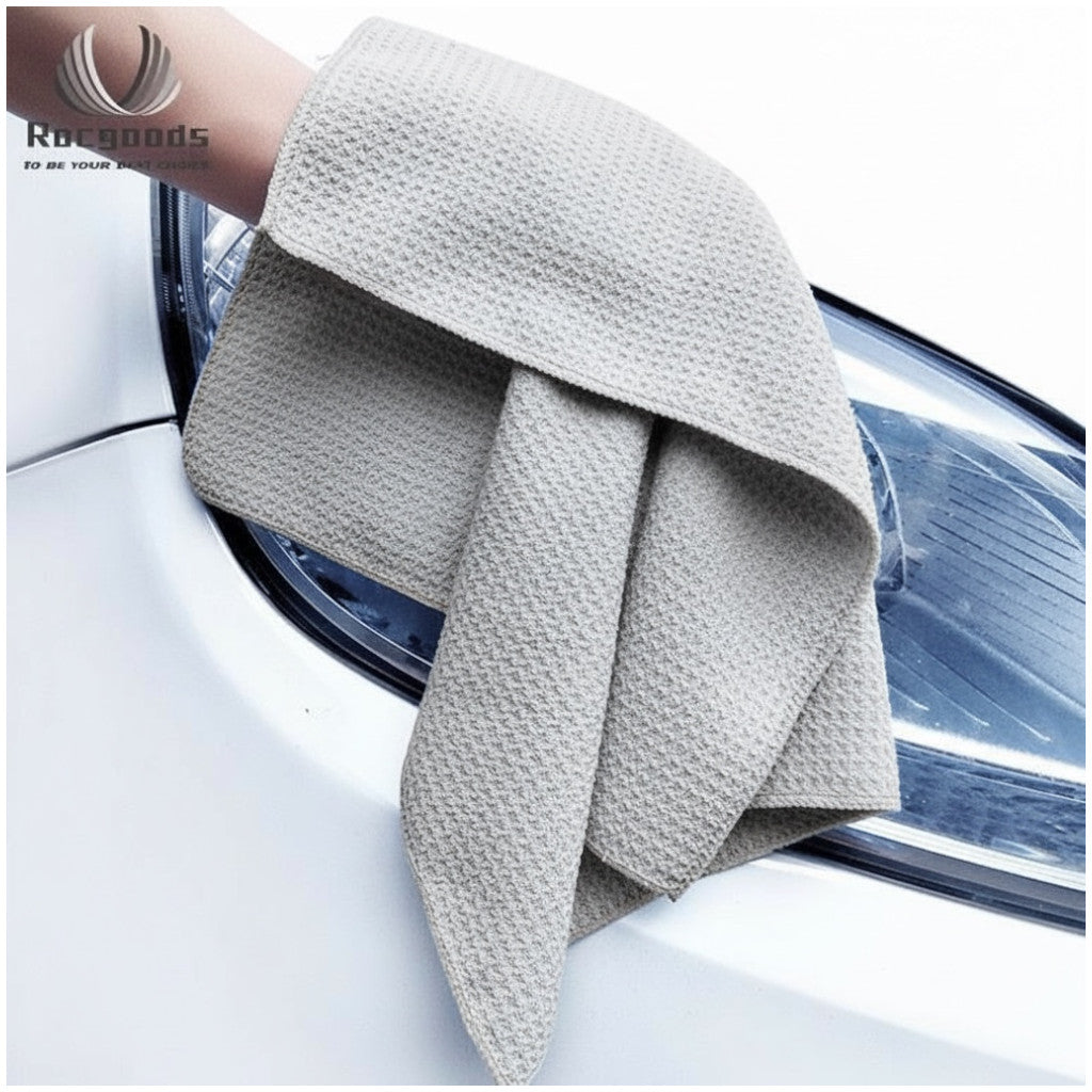 Microfibre Waffle Cloth 40x40cm – Fast-Dry Car Body & Glass Towel