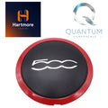 For Fiat 500 Alloy Wheel Cover Centre Cap Black /Red and Chrome 133mm