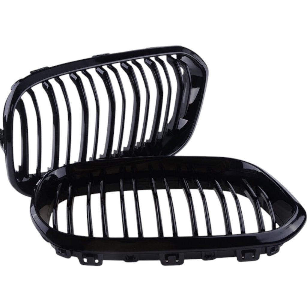 BMW 1 Series F20 F21 LCI Gloss Black Front Kidney Grilles | 2015-2019 | Hartmore Automotive