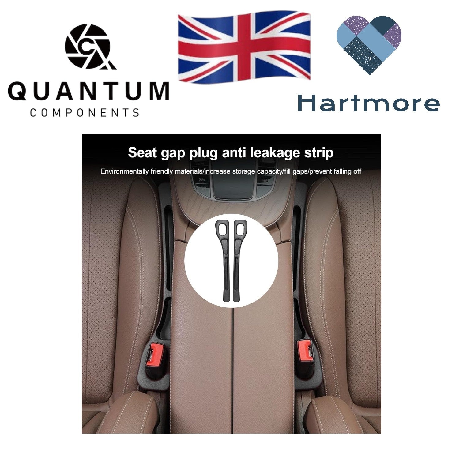 2x Car Seat Gap Filler Side Seam Plug Strip Leak-proof Filling Strip Interior UK
