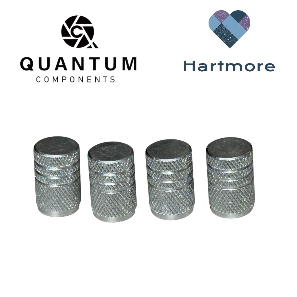 Alloy Tyre Valve Dust Caps (x4) - Universal Fit For All Cars, Bikes, Motorbikes