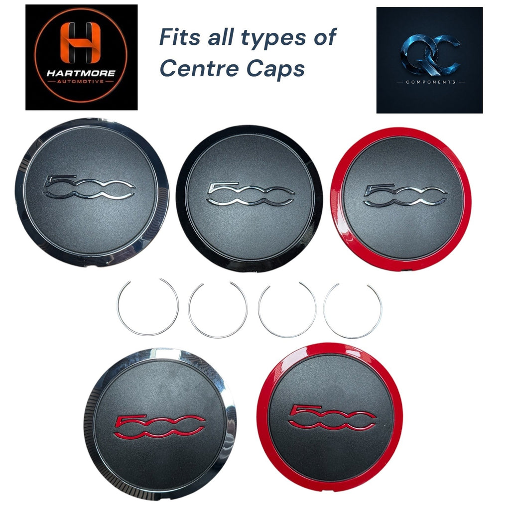 Fiat 500 Compatible Clips Cap Securing  Rings Aftermarket  x4 (set of 4)