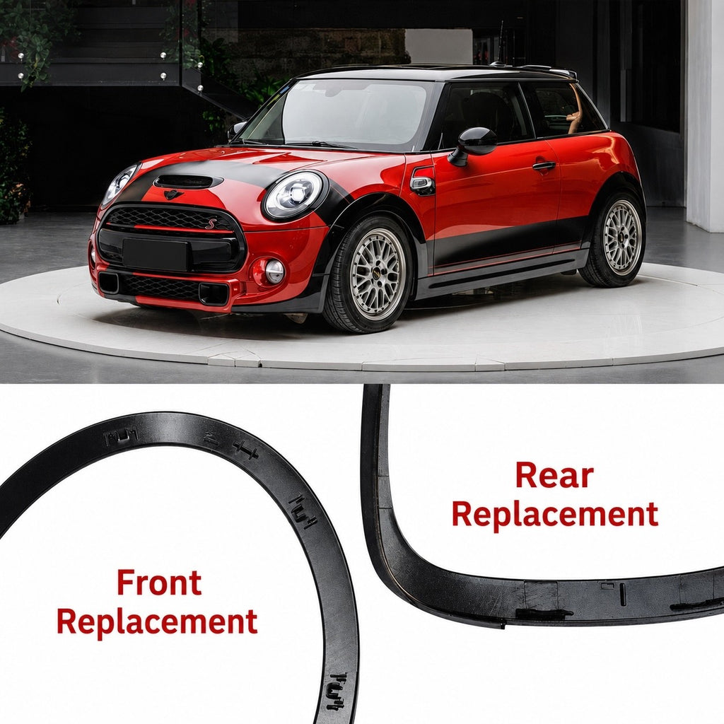 MINI F55 F56 F57 Gloss Black Headlight & Taillight Surround Trim Set | 4 Piece | 2014-2020