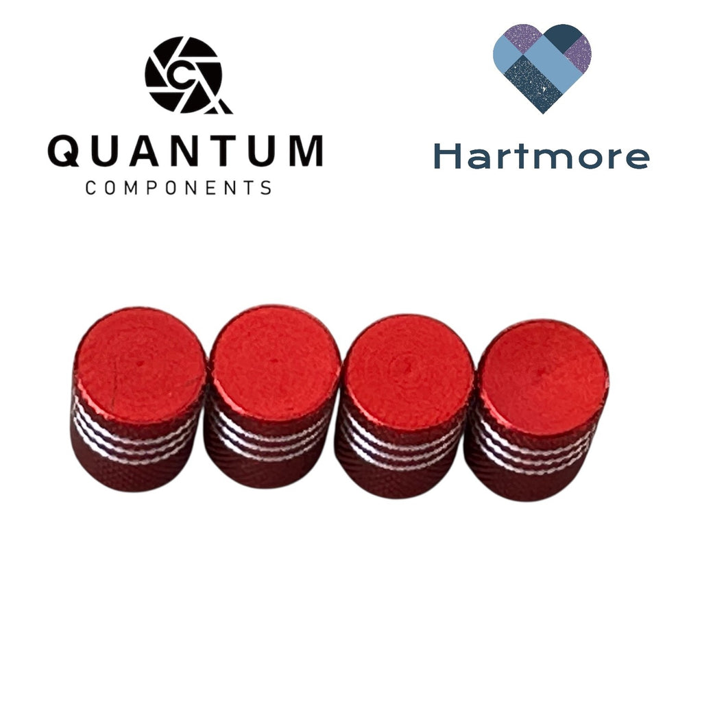 Alloy Tyre Valve Dust Caps (x4) - Universal Fit For All Cars, Bikes, Motorbikes