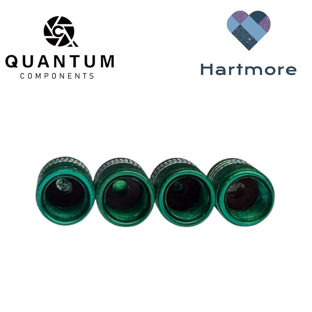 Alloy Tyre Valve Dust Caps (x4) - Universal Fit For All Cars, Bikes, Motorbikes