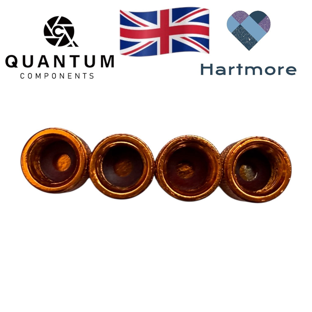 Alloy Tyre Valve Dust Caps (x4) - Universal Fit For All Cars, Bikes, Motorbikes