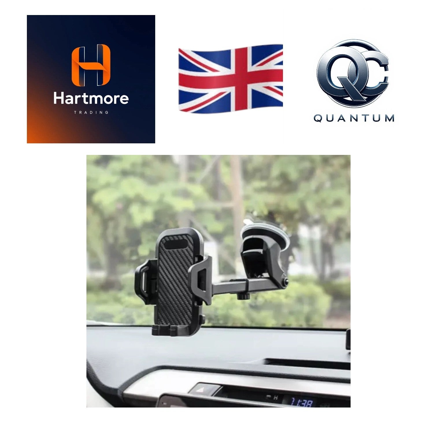 360°Car Phone Holder Universal Mount Mobile Windscreen Dashboard