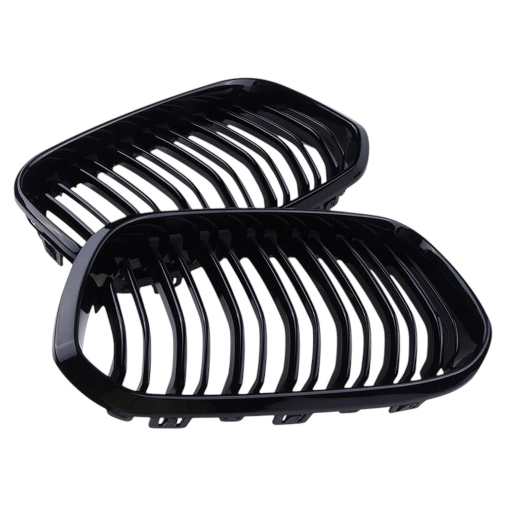 BMW 1 Series F20 F21 LCI Gloss Black Front Kidney Grilles | 2015-2019 | Hartmore Automotive