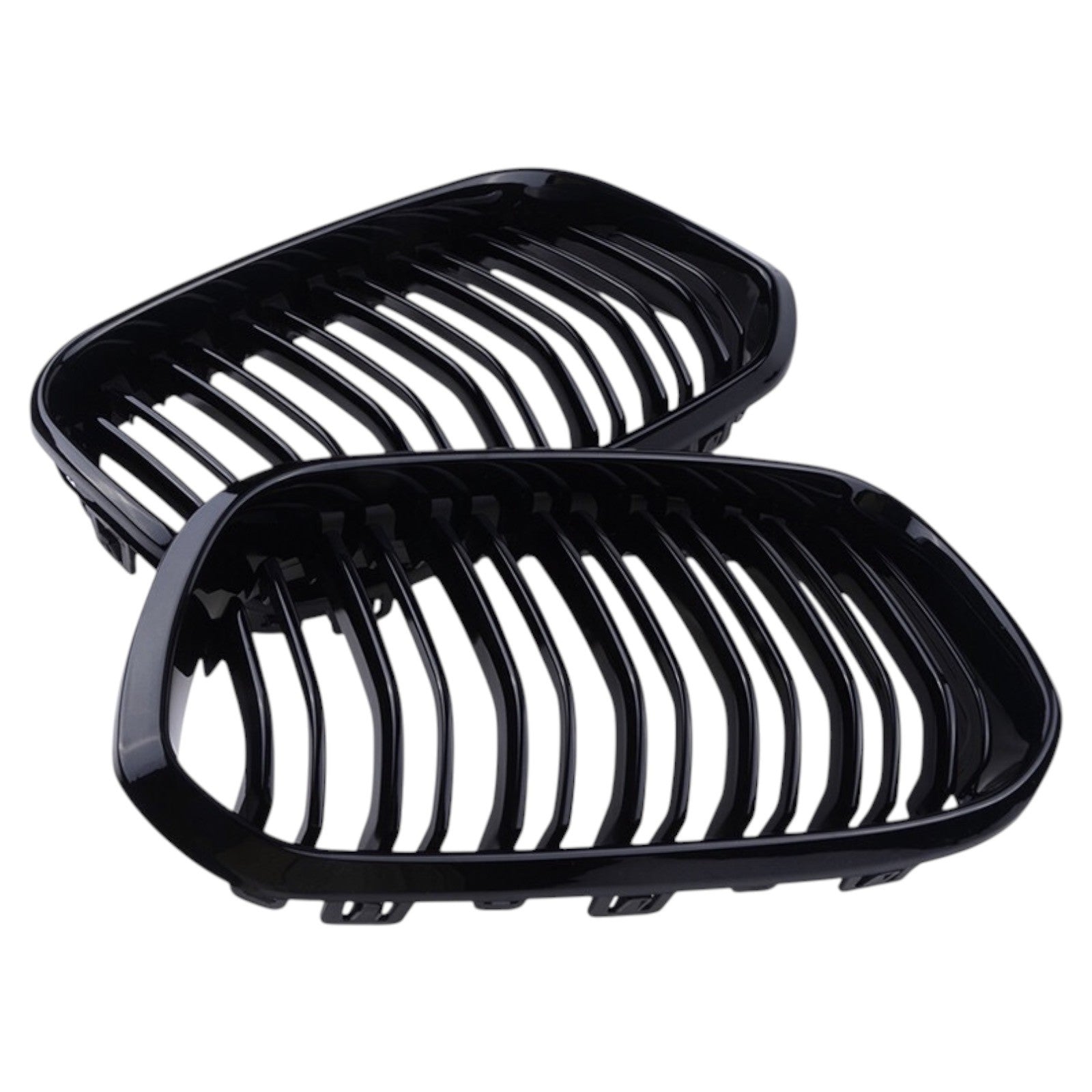 BMW 1 Series F20 F21 LCI Gloss Black Front Kidney Grilles | 2015-2019 | Hartmore Automotive