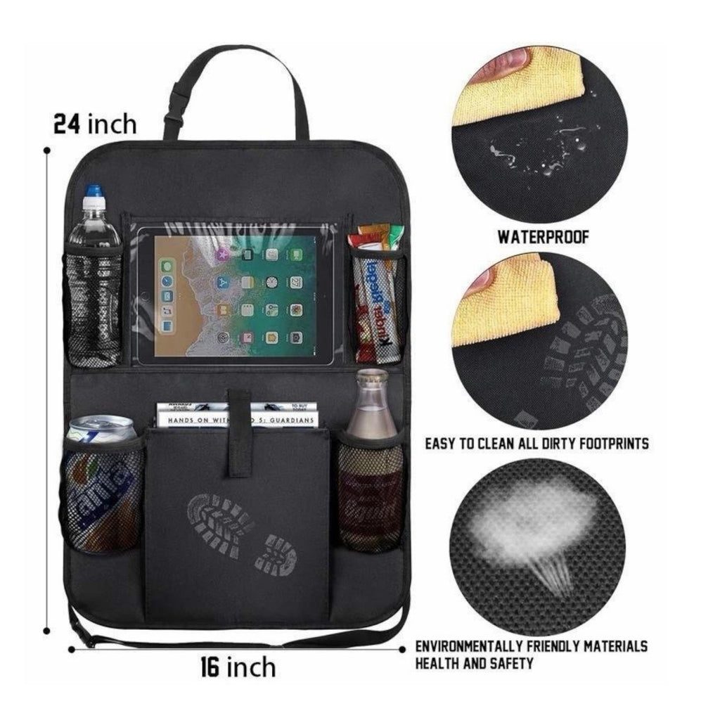 Back Seat Tablet Holder Organiser Car Passenger Storage Pockets iPad Headrest