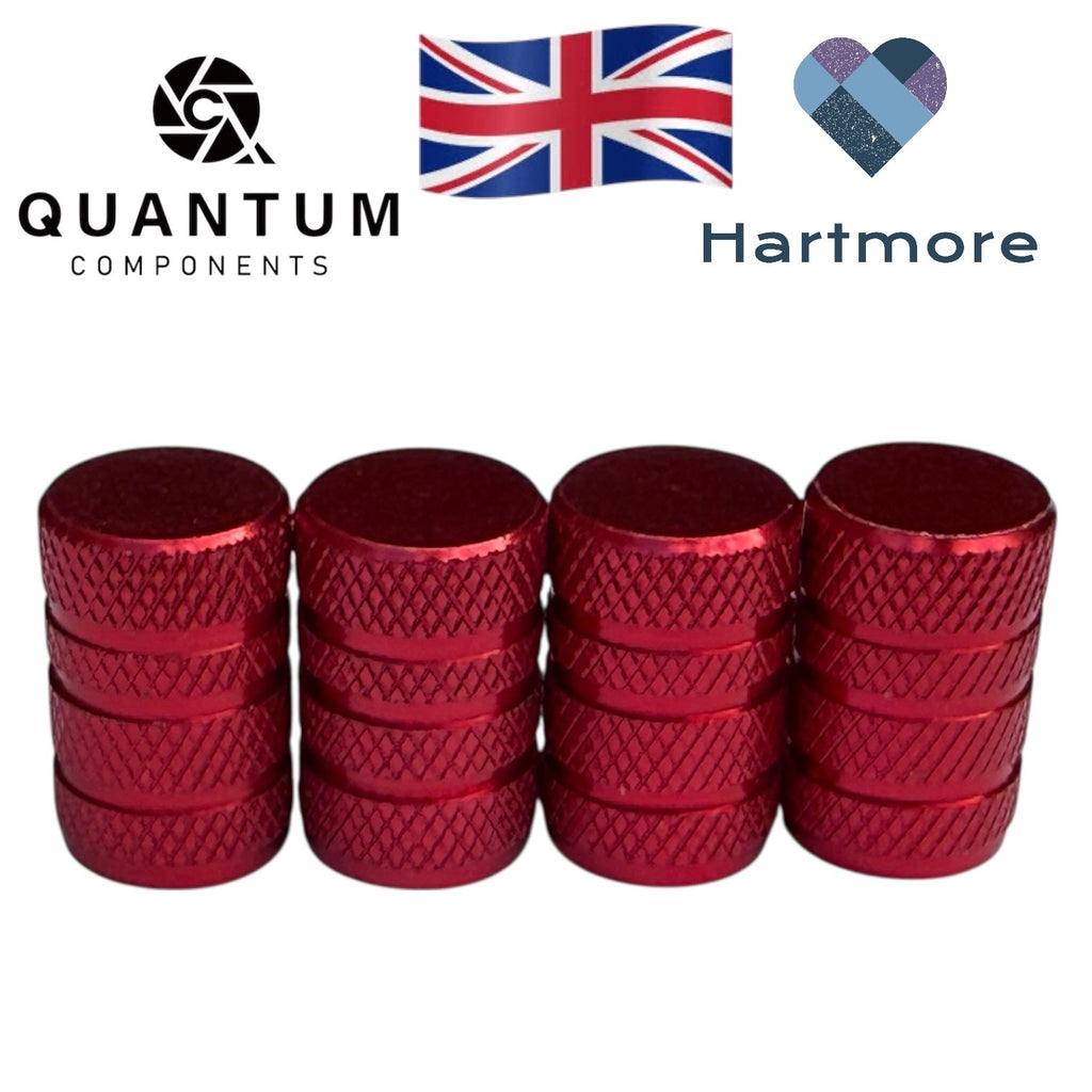Alloy Tyre Valve Dust Caps (x4) - Universal Fit For All Cars, Bikes, Motorbikes