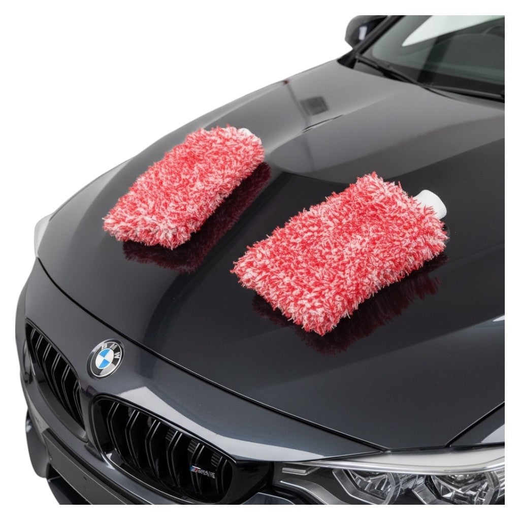 Microfibre Wash Mitt X 2 Luxury Car Washing Detailing Cleaning