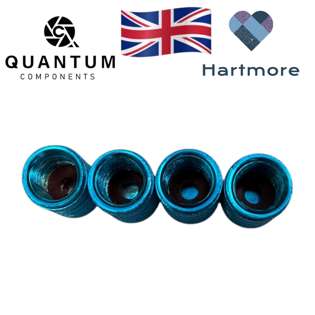 Alloy Tyre Valve Dust Caps (x4) - Universal Fit For All Cars, Bikes, Motorbikes