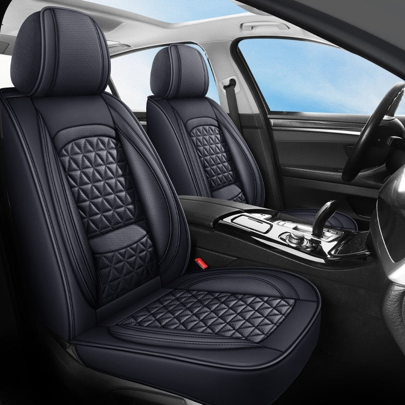 Car Seat Covers Breathable Nappa Leather Non-Slip Universal Premium  Auto