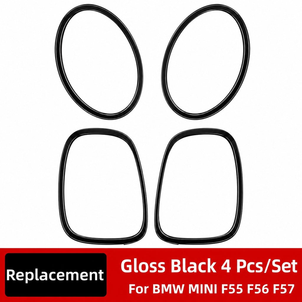 MINI F55 F56 F57 Gloss Black Headlight & Taillight Surround Trim Set | 4 Piece | 2014-2020